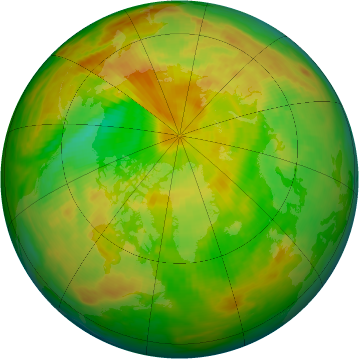 Arctic ozone map for 01 June 1983